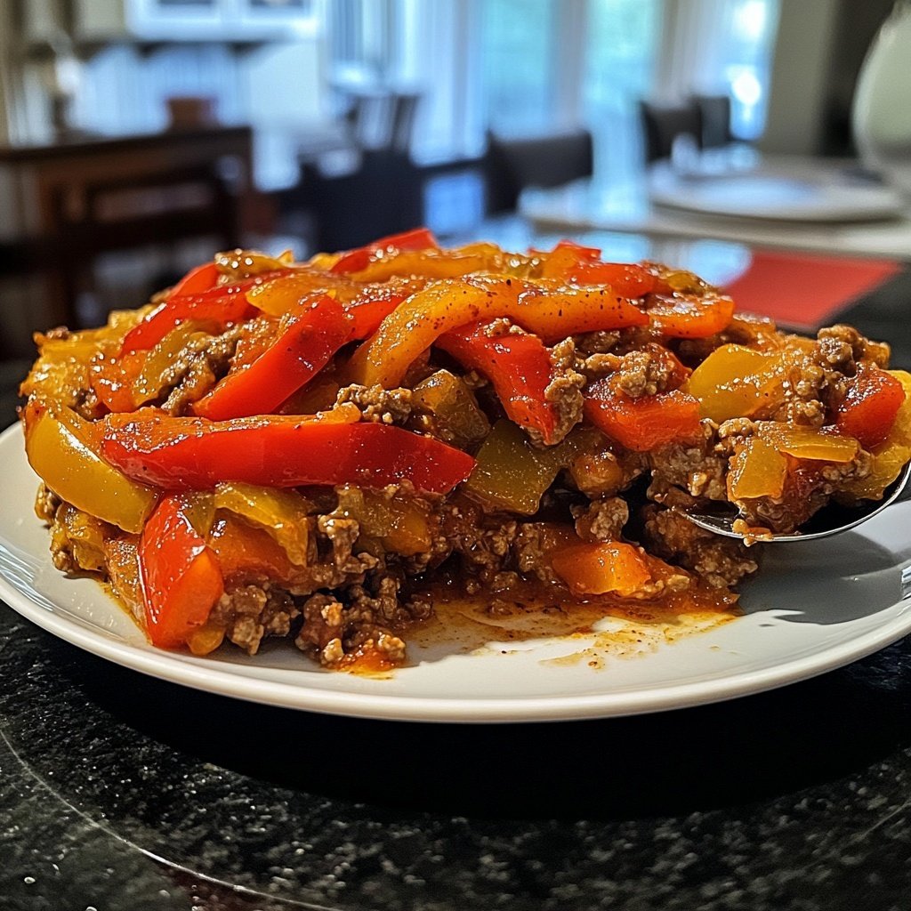 Hackfleisch Pfanne mit Paprika