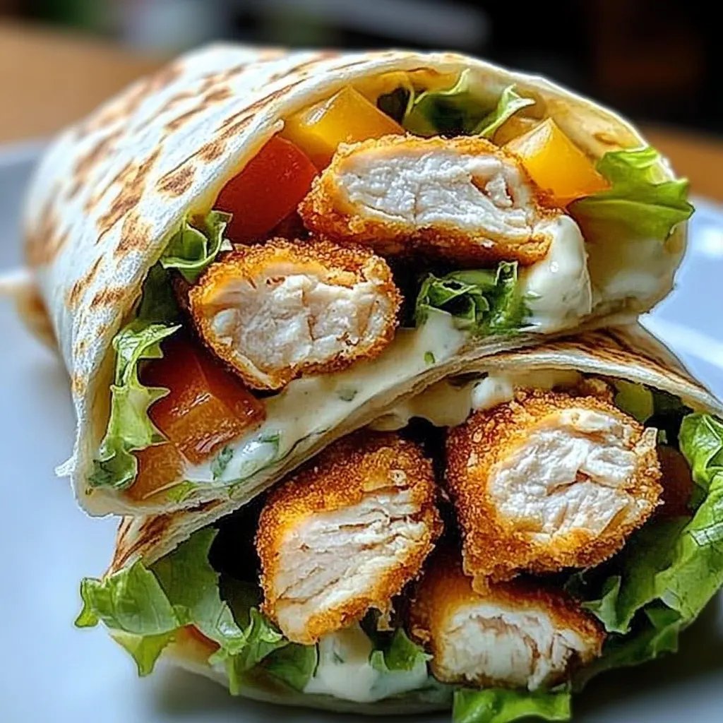 Knuspriger Chicken Ranch Snack Wrap