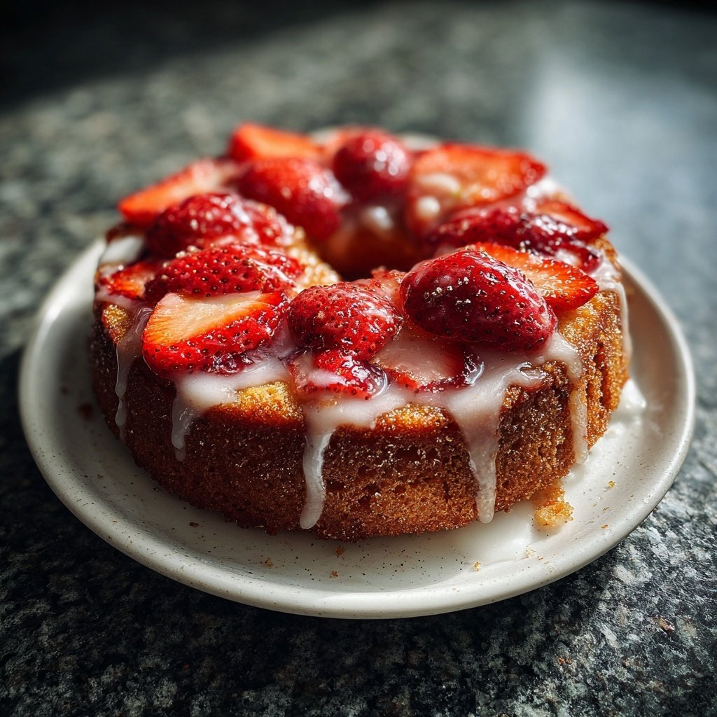 Erdbeerkuchen Mit Frischer Zitronennote