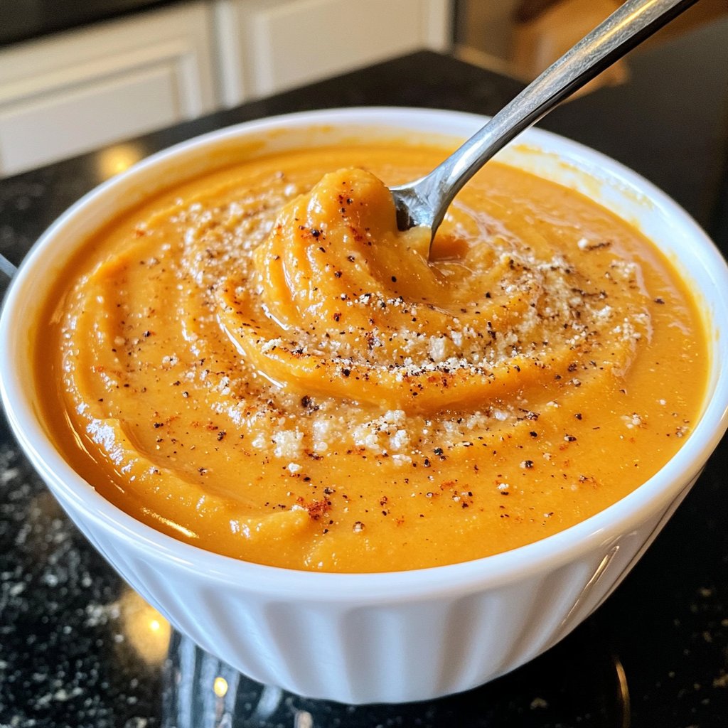 Butternut Kürbissuppe mit Ingwer und Kokos