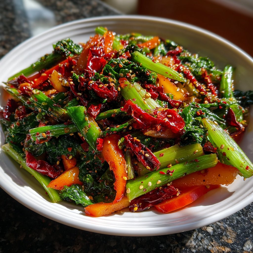 Asiatische Gemüsepfanne mit Chili