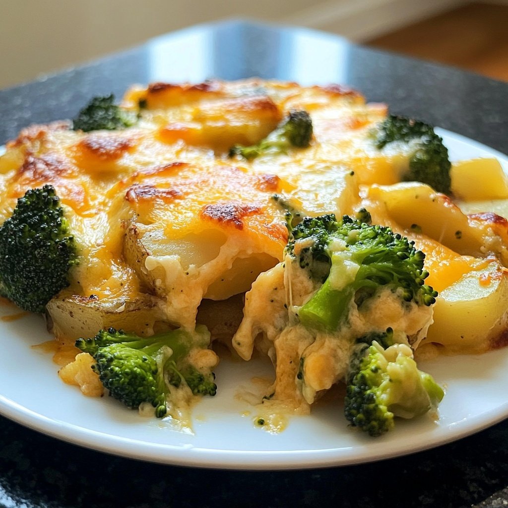 Kartoffelauflauf mit Brokkoli