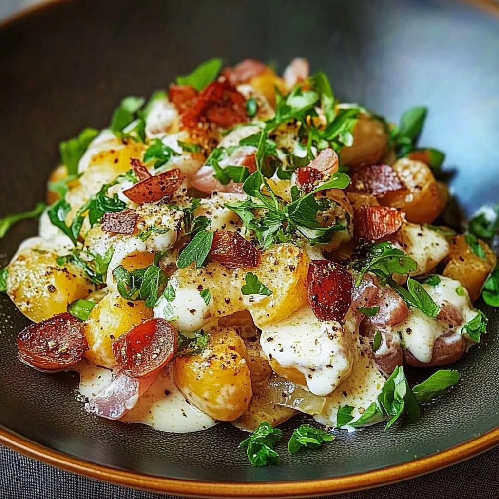 Krosser Kartoffelsalat mit Senf-Dressing