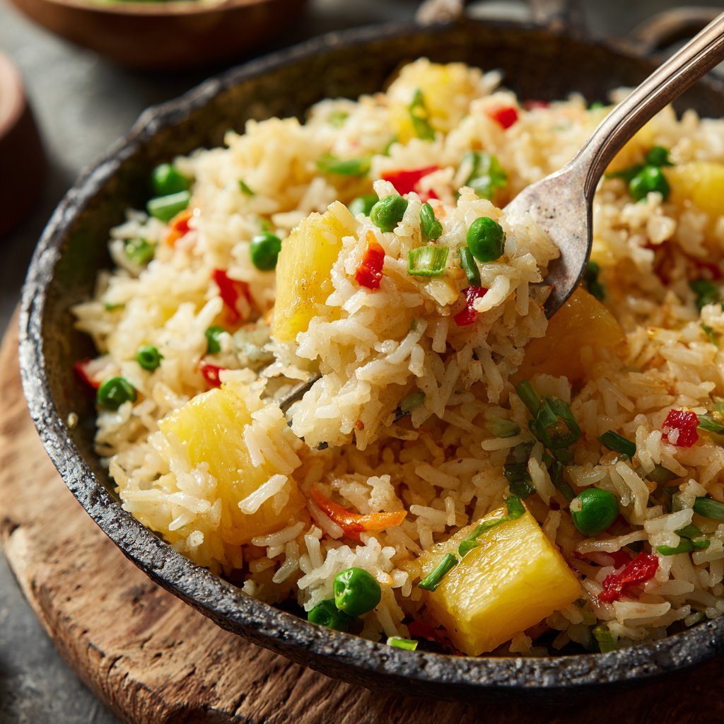 Gebratener Reis mit Ananas