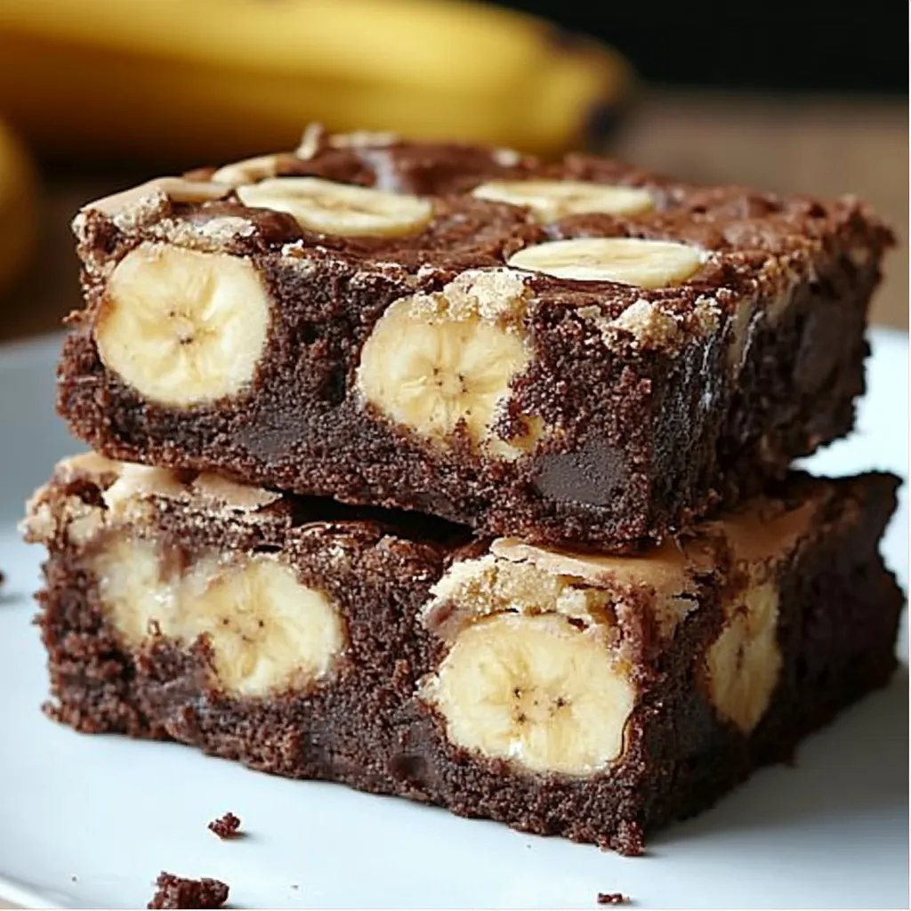 Saftige Bananen Brownies
