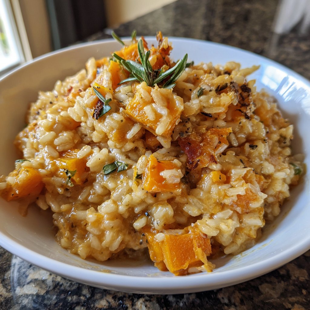Risotto mit Kürbis und Rosmarin