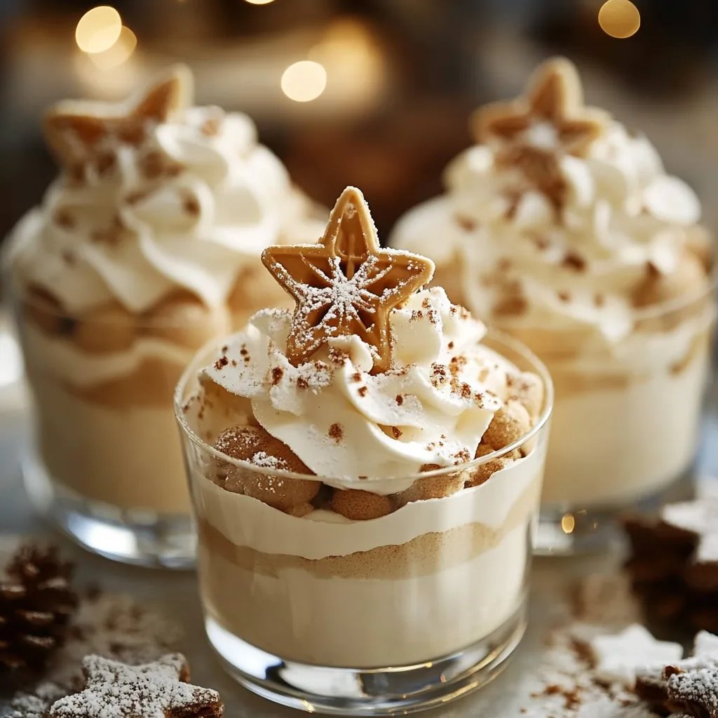 Weiße Lebkuchen-Mousse mit weißer Schokolade