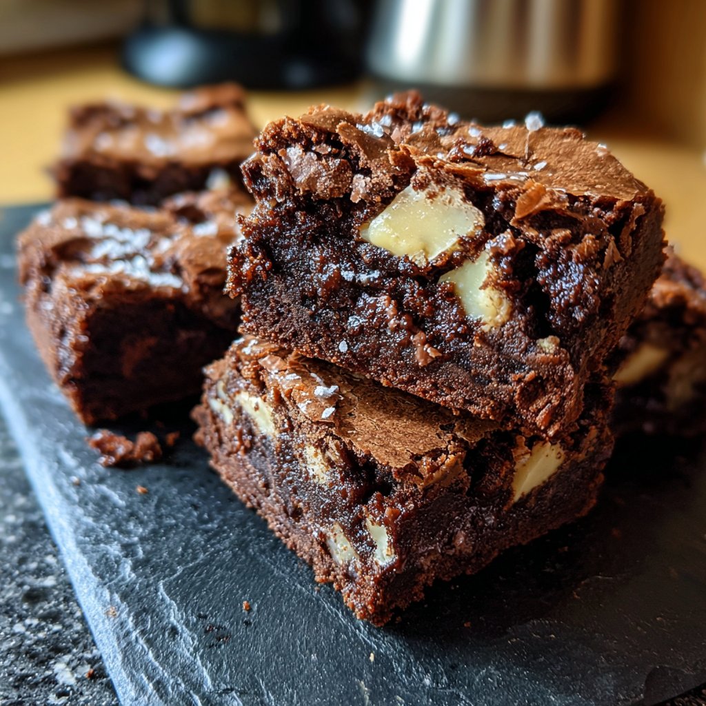Brownies mit weißer Schokolade