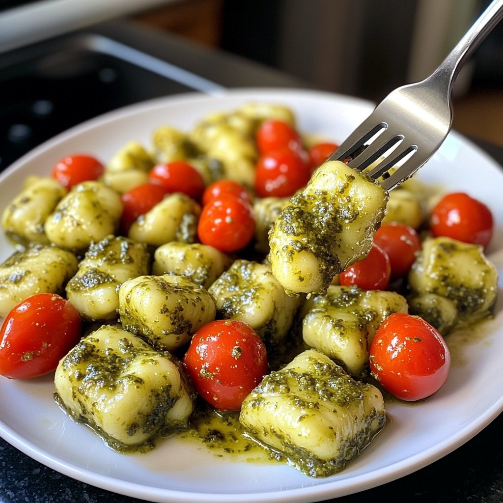 Gnocchi mit Pesto und Kirschtomaten
