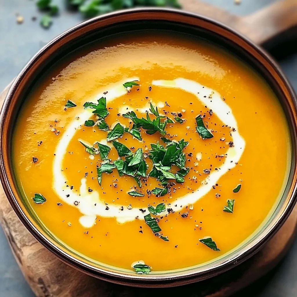 Scharfe Butternut-Kürbis-Süßkartoffelsuppe