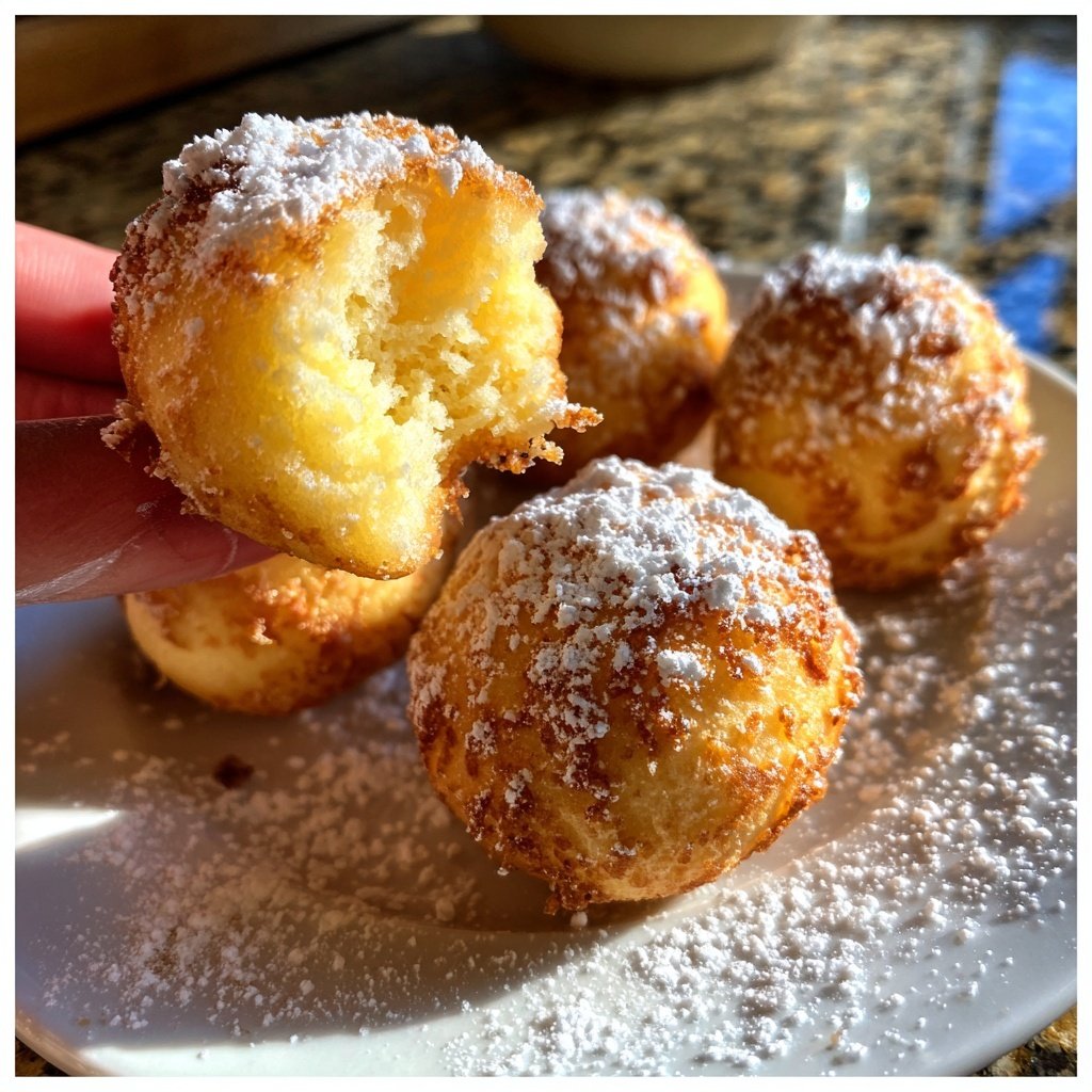 Quarkbällchen goldbraun