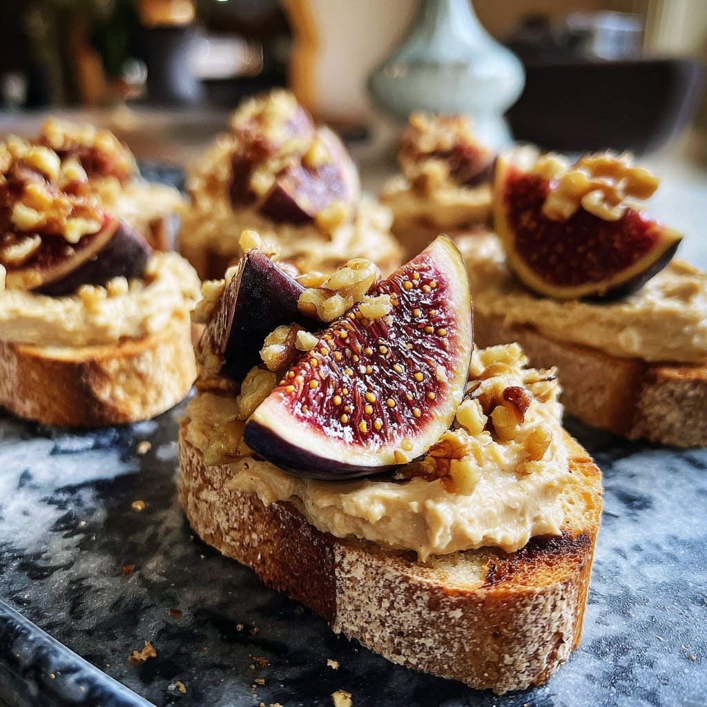 Canapés mit Feigenaufstrich